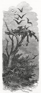 En keltisk himmelsbegravning, 1866 av Gustave Dore