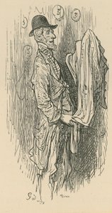En man som håller i tyg av Gustave Dore