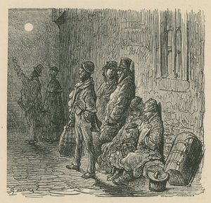 En scen av livet i London av Gustave Dore