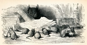 Efter ett verk av Gustave Dore från Fabler av La Fontaine. Ur Life and Reminiscences of Gustave Dore, publicerad 1885. av Gustave Dore