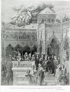 Hela deras liv anställdes inte av lagar, stadgar eller regler, utan enligt deras vilja och uppriktiga vilja, efter Gargantua (1534) av François Rabelais (1483 - 1553). Graverad av Gustave Dore (1832-1883). av Gustave Dore