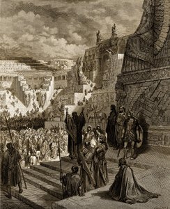 Artaxerxes ger judarna frihet. - Bibeln av Gustave Dore