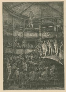 Blondin i Shoreditch, London (gravyr) av Gustave Dore