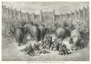 Tillfångatagna judar i cirkusen i Alexandria (gravyr) av Gustave Dore