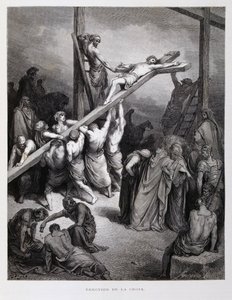 Kristus korsfäst, illustration från Dore-bibeln av Gustave Dore