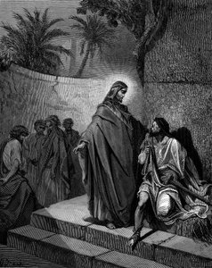 Kristus helade mannen som är förlamad, 1866 av Gustave Dore