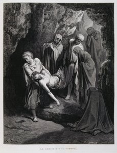 Kristus förs till graven, illustration från Dore-bibeln av Gustave Dore