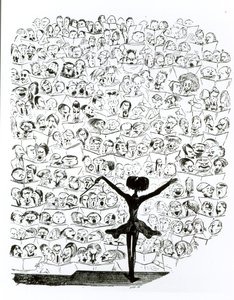 Konsert av Philharmonic Society, karikatyr av Hector Berlioz (1803-69) från 