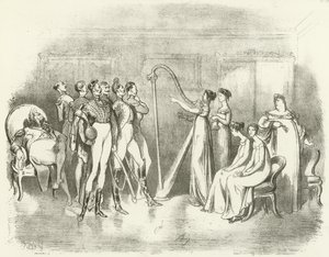 Corinna eller sångstift 1810 (gravyr) av Gustave Dore