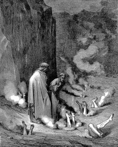 Dante och Vergilius i inferno, 1863 av Gustave Dore