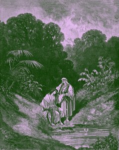 David och Jonathan, av Gustave Doré- Bibeln av Gustave Dore