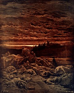 Death of the Sons of Jerubbaal av Doré - Bibeln av Gustave Dore