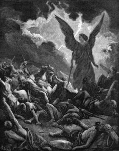 Förstörelse av Sanheribs värd av Gustave Dore