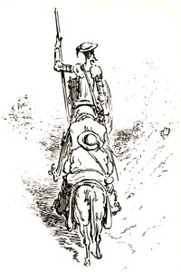 Don Quijote på sin häst, följd av Sancho på sin åsna av Gustave Dore