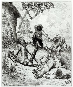 Don Quijote och väderkvarnarna, från 