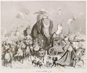 Åsneskinn, illustration för Kompletta sagor av Charles Perrault (1628-1703), av Gustave Dore (1832-1883) av Gustave Dore