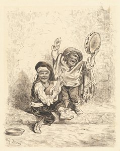 Dvärgmusiker från Granada av Gustave Dore