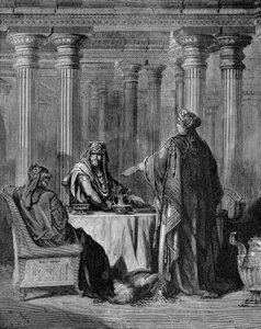 Ester anklagar Haman av Gustave Dore