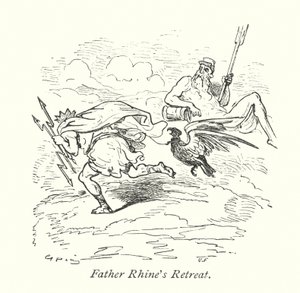 Fader Rhines reträtt (gravyr) av Gustave Dore