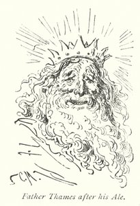 Fader Thames efter sin öl (gravyr) av Gustave Dore