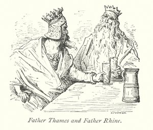 Fader Themsen och Fader Rhen (gravyr) av Gustave Dore
