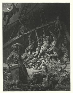 Gustave Dore-illustration till Coleridges Rime of the Ancient Mariner (gravyr) av Gustave Dore