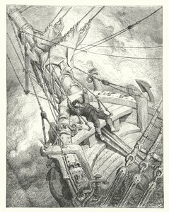 Gustave Dore-illustration till Coleridges Rime of the Ancient Mariner (gravyr) av Gustave Dore