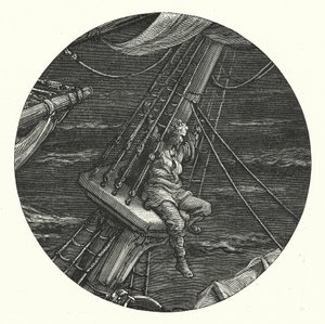 Gustave Dore-illustration till Coleridges Rime of the Ancient Mariner (gravyr) av Gustave Dore