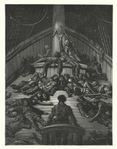 Gustave Dore-illustration till Coleridges Rime of the Ancient Mariner (gravyr) av Gustave Dore