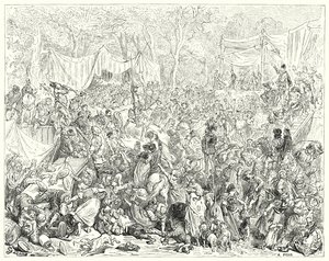 Gustave Dores Don Quijote: "Don Quijotes ankomst till Camacho och Quiterias bröllop" (gravyr) av Gustave Dore