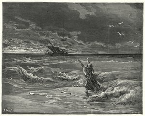 Gustave Dores Don Quijote: "Kom tillbaka, min kära dotter, för jag förlåter dig alla" (gravyr) av Gustave Dore
