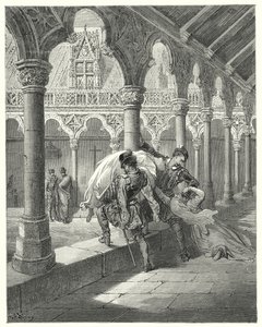 Gustave Dores Don Quijote: "Lucinda fann sig själv i hans makt, föll i svimning" (gravyr) av Gustave Dore