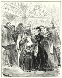Gustave Dores Don Quijote: "Säg mig, du orakel", sa han, "var det jag rapporterade om mina äventyr i Montesinos grotta en dröm eller verklighet?" (gravyr) av Gustave Dore
