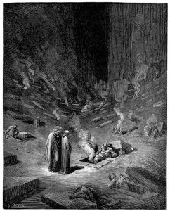 Helvetet: staden Dis, underjordens romerska gud, 1863 av Gustave Dore