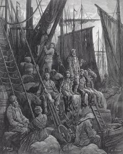 Houndsditch, från "London, en pilgrimsfärd", skriven av William Blanchard Jerrold (1826-94), graverad av Heliodore Joseph Pisan (1822-90), pub. 1872 av Gustave Dore