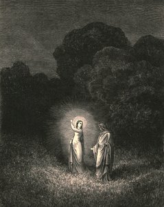 Jag, som nu bjuder dig i detta ärende, är Beatrice, c1890. av Gustave Dore