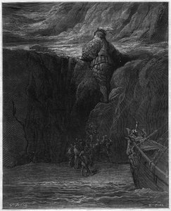Illustration av Gustave Dore (1832-1883) för "" Pantagruel"" av Francois Rabelais (1483-1553). år 1870. av Gustave Dore