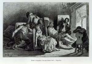 Illustration som visar "Captain Fracasse" en karaktär av commedia dell