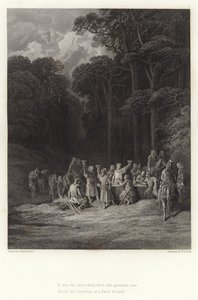 Illustration för Vivien av Alfred Tennyson av Gustave Dore
