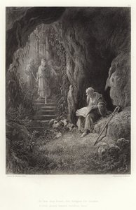 Illustration för Vivien av Alfred Tennyson av Gustave Dore