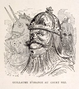 Illustration av kung Vilhelm av Oranien. från La legende de Croque-Mitaine. av Gustave Dore