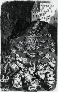 Illustration till samling humoristiska berättelser (Contes drolatiques), av Honore de Balzac (1799-1850) av Gustave Dore