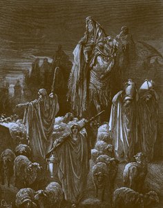 Jakob reser till Egypten, av Doré - Bibeln av Gustave Dore