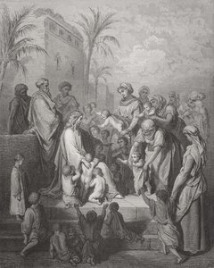 Jesus Blessing the Children, kielelezo kutoka kwa Dore