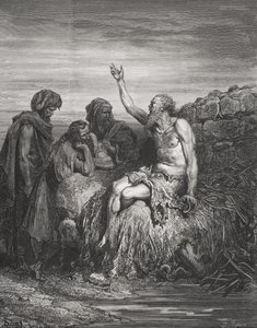 Job och hans vänner, Job 6:1-4, illustration från Dores 
