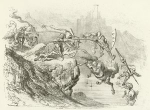Knight Errantry in the 12th Century (gravyr) av Gustave Dore