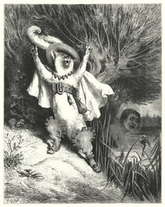 Master Cat eller Puss in Boots; Puss In Boots (gravyr) av Gustave Dore