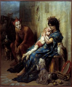 Les Saltimbanks målning av Gustave Dore (1832-1883) av Gustave Dore