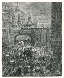 Ludgate Hill (gravyr) av Gustave Dore