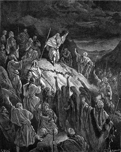 Mattathias vädjar till de judiska flyktingarna - Bibeln av Gustave Dore